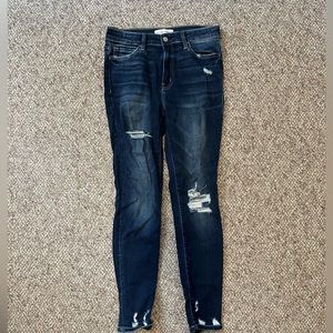 Mid High Distress Skinny